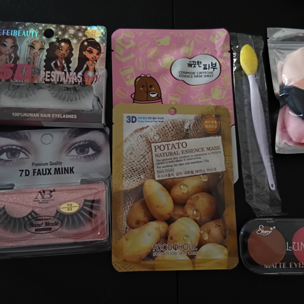 Beauty and Skincare Set with Eyelashes and Masks
